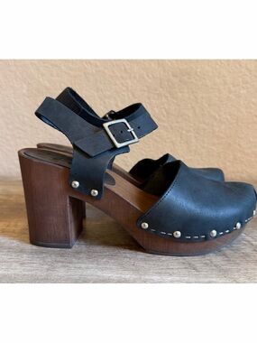ASOS Platform Clogs studded Leather Upper Women’s Size eu 38/ us 7